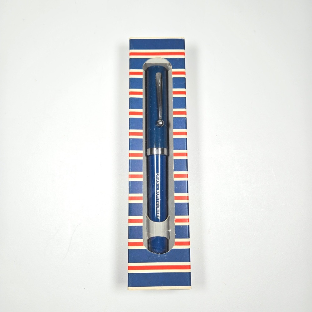 Vintage Sheaffer No Nonsense Blue Ballpoint Pen Onan Montgomery Original Box